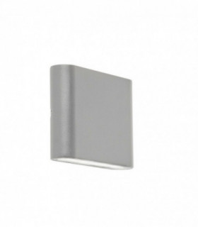 Led Up Down Light Wall Bracket - Grey - Clear Diffuser