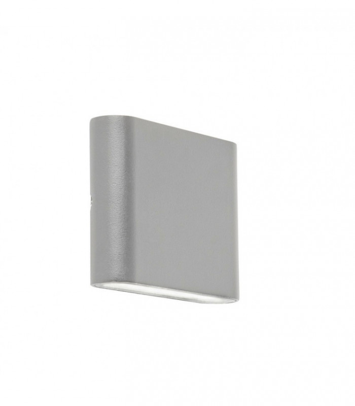 Led Up Down Light Wall Bracket - Grey - Clear Diffuser