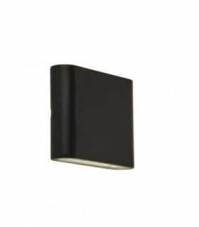 Led Up Down Light Wall Bracket - Black - Clear Diffuser