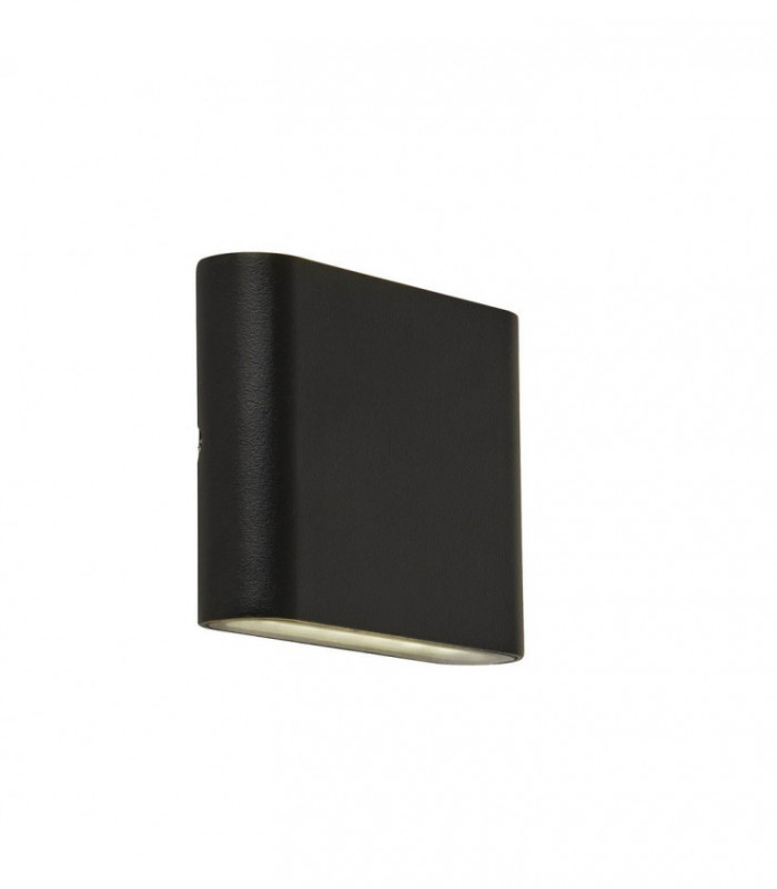 Led Up Down Light Wall Bracket - Black - Clear Diffuser