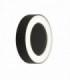 Led Circle Wall Light - Black With Frosted Diffuser