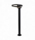 Led Post (73Cm Height) With Round Head - Black With Frosted Diffuser