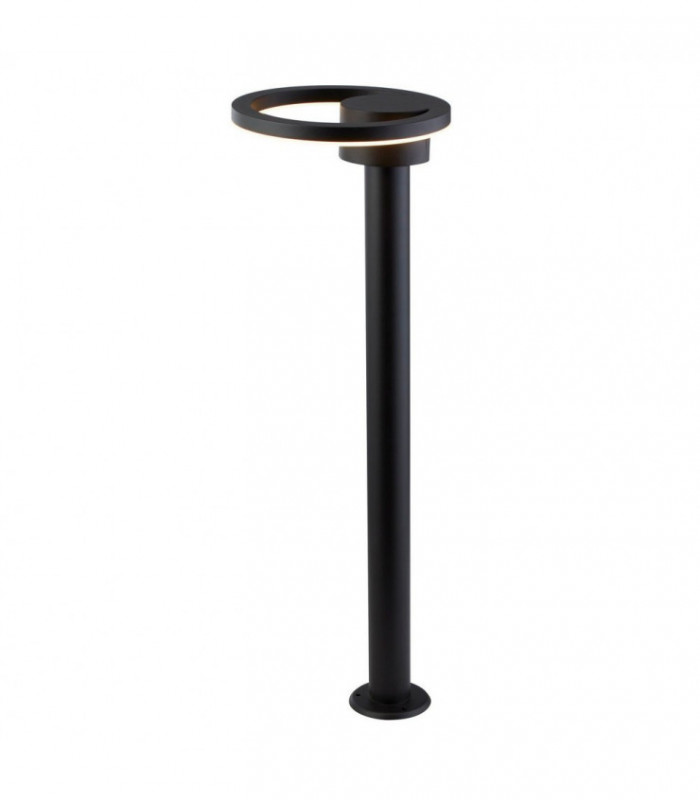 Led Post (73Cm Height) With Round Head - Black With Frosted Diffuser