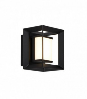 Rectangular Led Wall Light, Matt Black - 100mm