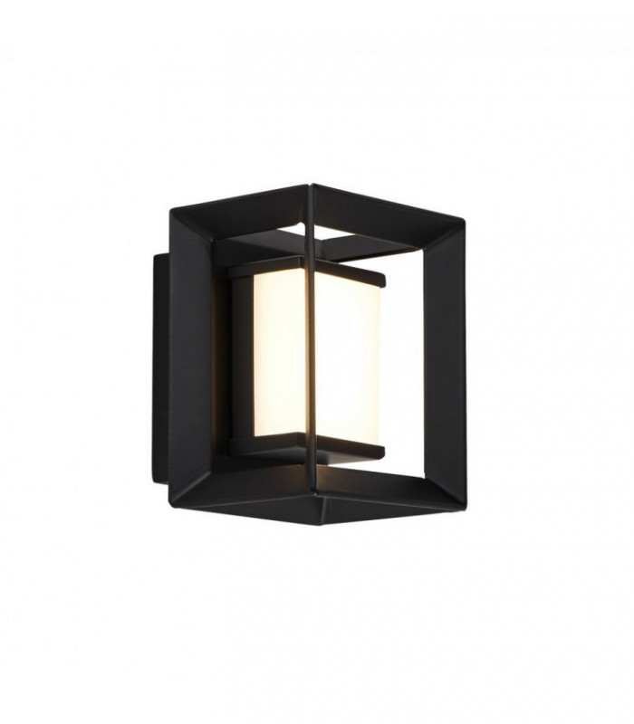Rectangular Led Wall Light, Matt Black - 100mm