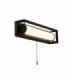 Rectangular Led Wall Light, Matt Black - 300mm With Pull Switch