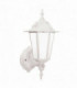 PIR 1 Light Outdoor Wall Lantern Frosted Polycarbonate, Matt White Textured IP44