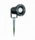 1 Light Outdoor Aluminium Spike Light Black IP44, GU10