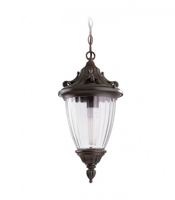 1 Light Outdoor Ceiling Pendant Light Rusty Brown, E27