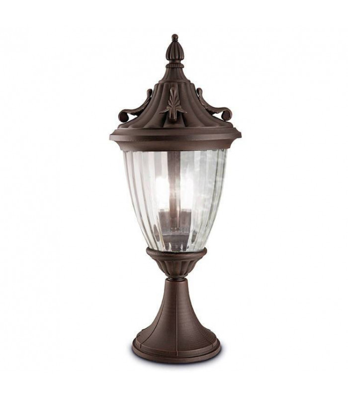 1 Light Outdoor Post Lantern Rusty Brown, E27