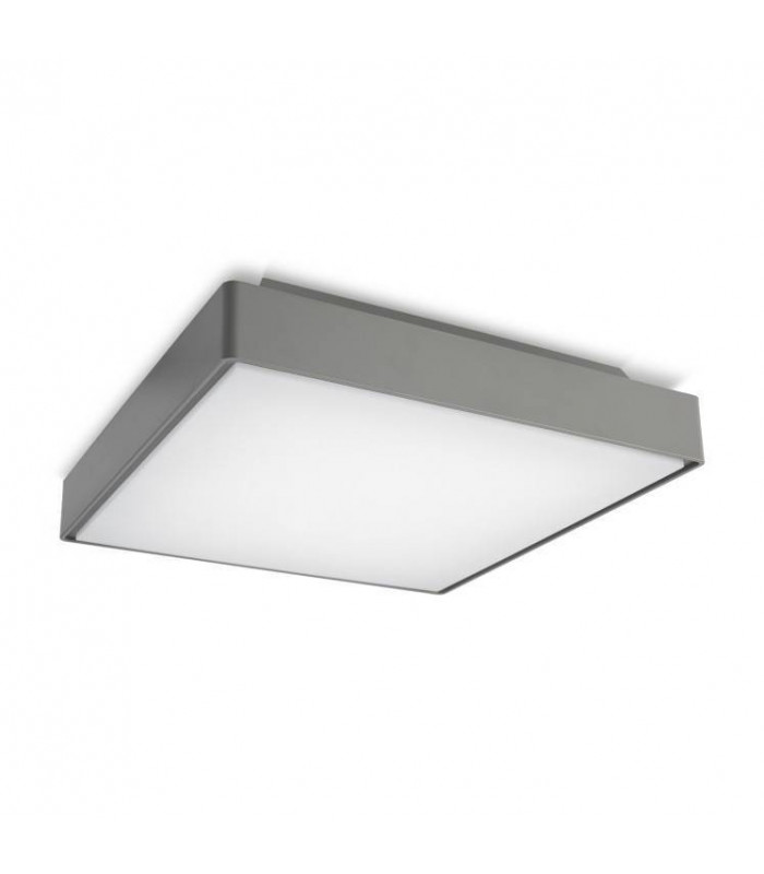 2 Light Large Outdoor Ceiling Light Grey IP65, E27
