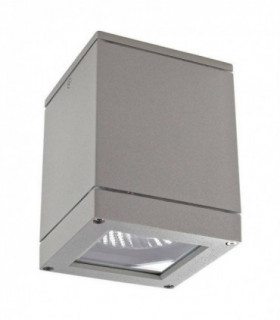 1 Light Outdoor Surface Mounted Ceiling Light Grey IP54, E27