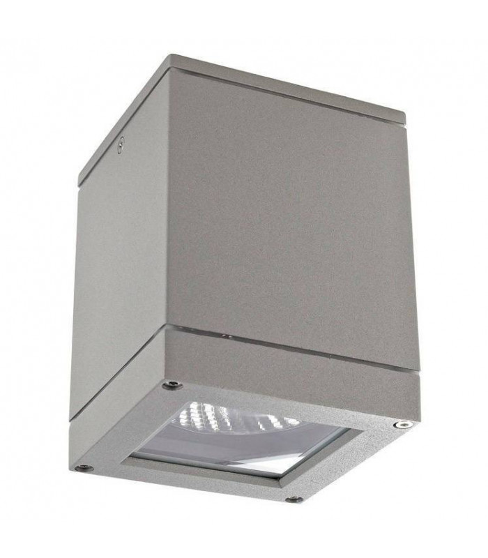 1 Light Outdoor Surface Mounted Ceiling Light Grey IP54, E27