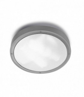 2 Light Medium Outdoor Ceiling Light Grey IP65, E27