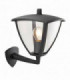 1 Light Outdoor Wall Lantern Clear Polycarbonate, Grey Paint IP44, E27