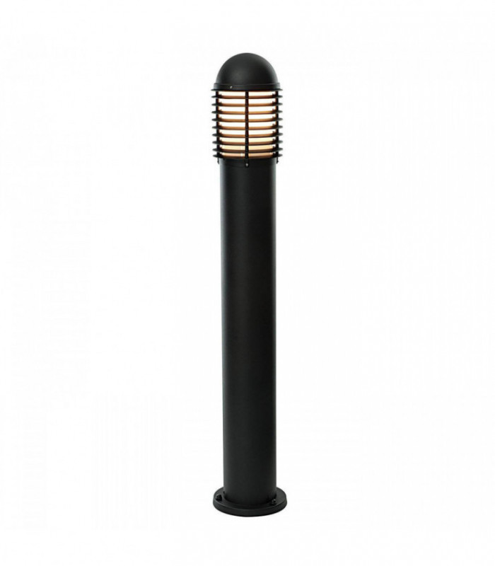 Outdoor Bollard Light Matt Black, Opal Polycarbonate IP44, E27
