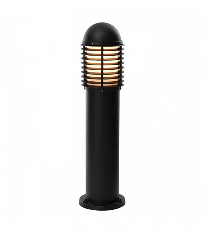 Outdoor Bollard Light Matt Black, Opal Polycarbonate IP44, E27