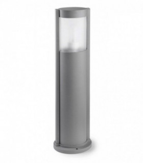 1 Light Outdoor Bollard Light Grey IP54, E27