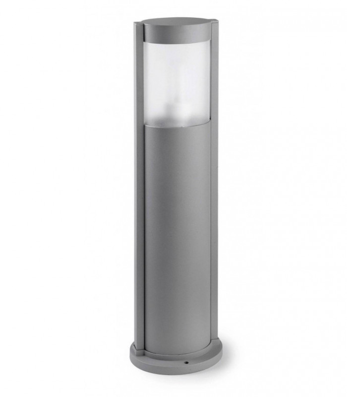 1 Light Outdoor Bollard Light Grey IP54, E27