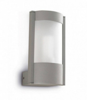 1 Light Outdoor Wall Light Grey IP44, E27