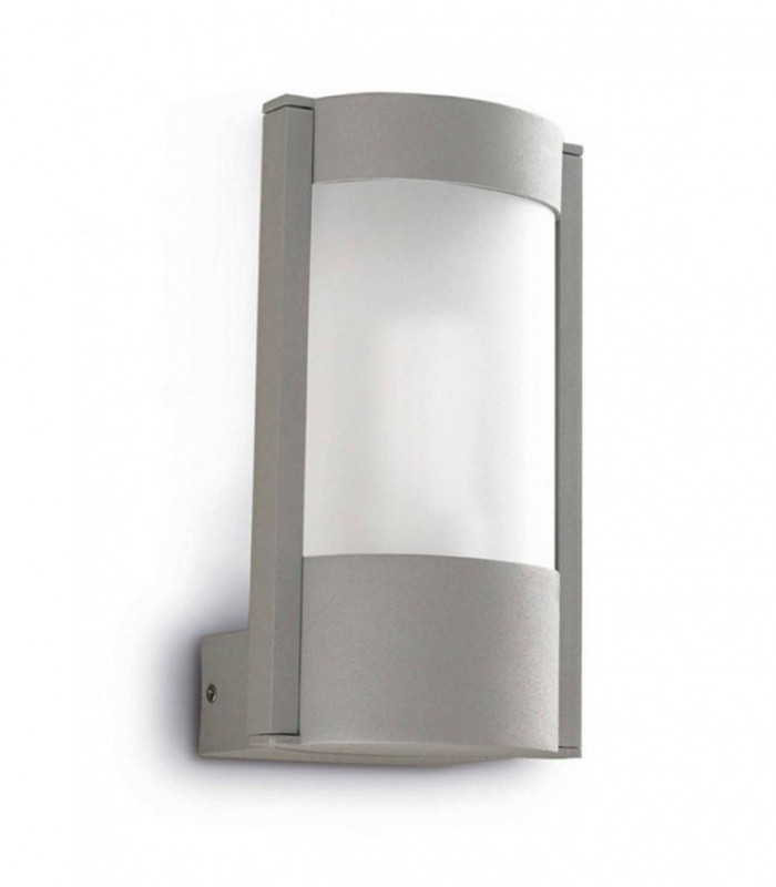 1 Light Outdoor Wall Light Grey IP44, E27