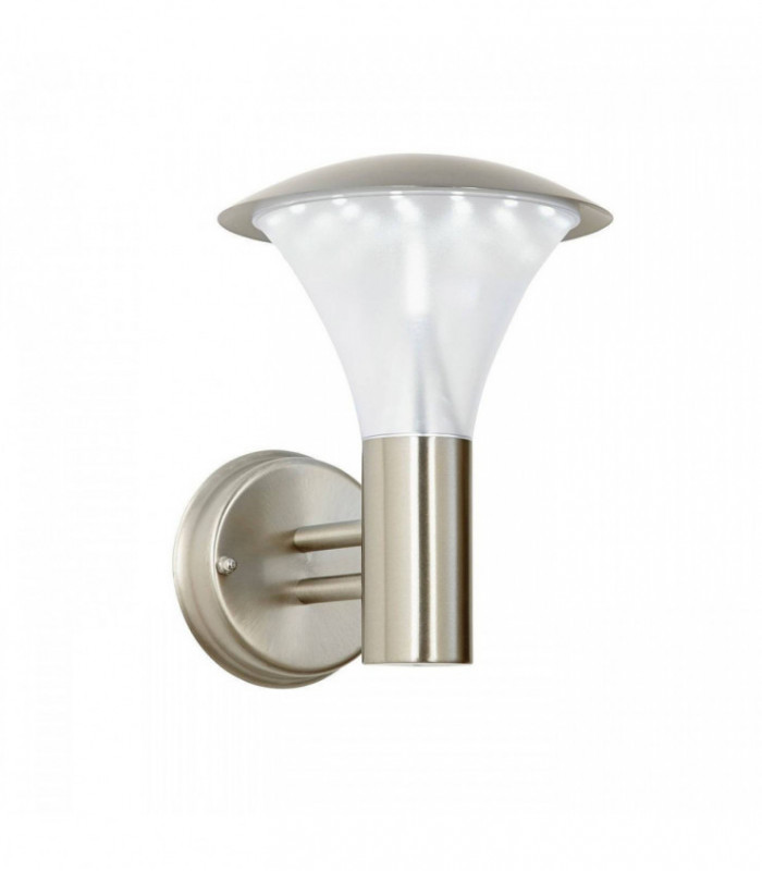 1 Light Outdoor Wall Light Brushed Stainless Steel, Frosted Polycarbonate IP44