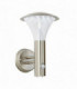 PIR 1 Light Outdoor Wall Light Brushed Stainless Steel, Frosted Polycarbonate IP44