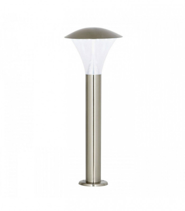Outdoor Bollard Light Brushed Stainless Steel, Frosted Polycarbonate IP44