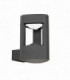 1 Light Outdoor Wall Light Frosted Acrylic, Dark Grey Paint IP54