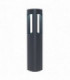 Outdoor Bollard Light Frosted Acrylic, Textured Dark Grey Paint IP54
