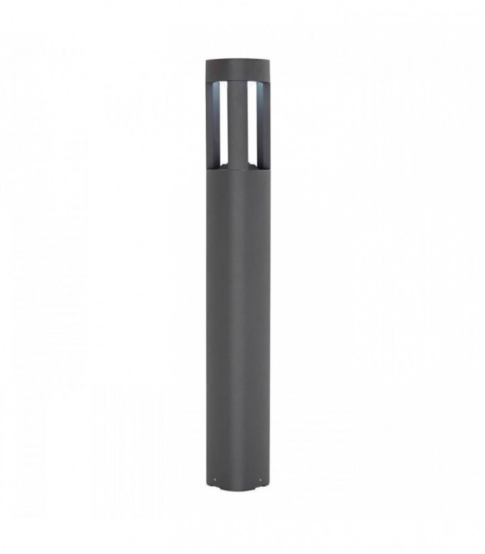 Outdoor Bollard Light Frosted Acrylic, Textured Dark Grey Paint IP54