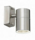 1 Light Outdoor Wall Light Clear Glass, Polished Stainless Steel IP44, GU10