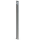 Outdoor Bollard Light Polished Stainless Steel, Clear Polycarbonate IP44