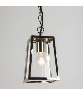 1 Light Outdoor Ceiling Pendant Light Polished Nickel, E27