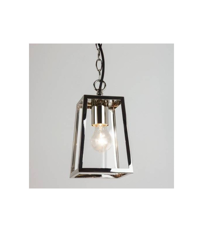 1 Light Outdoor Ceiling Pendant Light Polished Nickel, E27