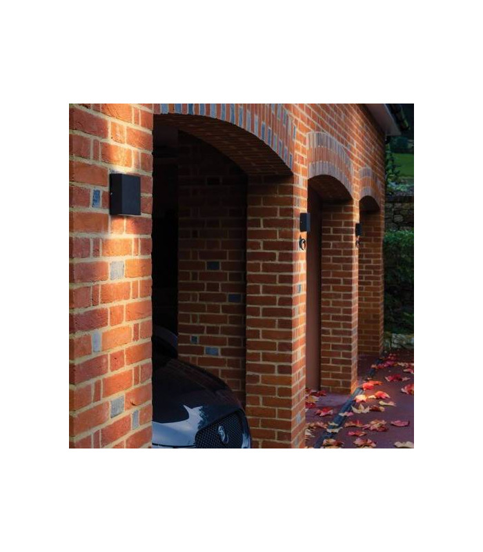 LED Outdoor Up Down Wall Light Black IP54