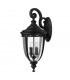 4 Light Outdoor Large Wall Lantern Light Black IP44, E14