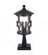 1 Light Outdoor Pedestal Light Black, E27