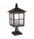 1 Light Outdoor Pedestal Lantern Black IP43, E27