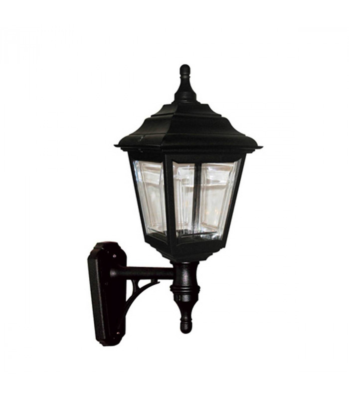 1 Light Outdoor Coastal Wall Lantern Light Black IP44, E27