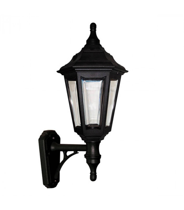 1 Light Outdoor Coastal Wall Lantern Light Black IP44, E27