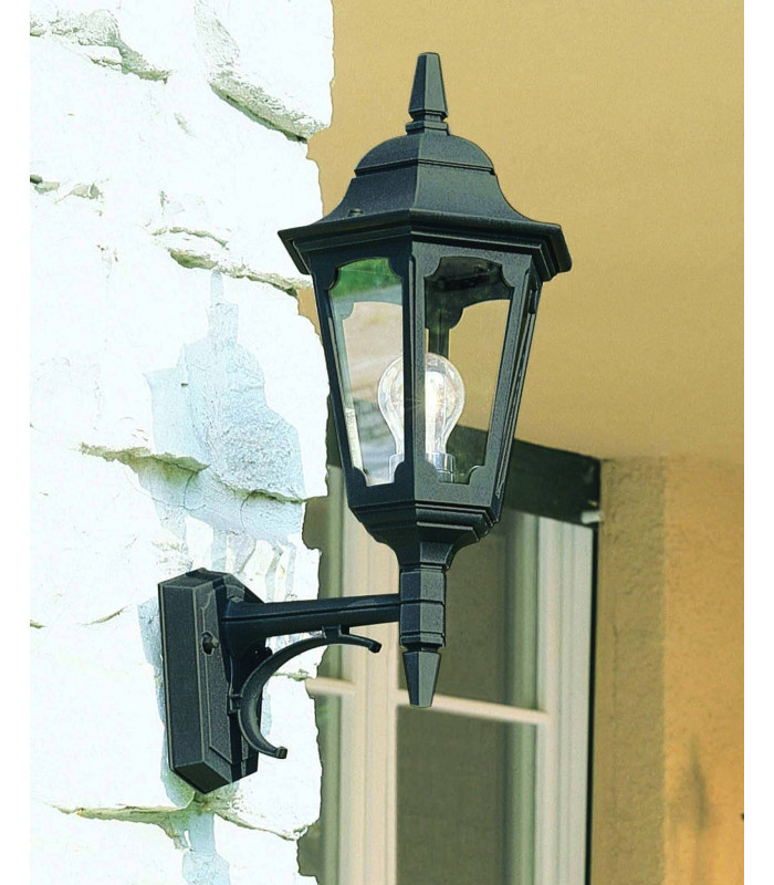 1 Light Outdoor Wall Lantern Light Black IP44, E27