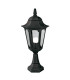 1 Light Outdoor Pedestal Lantern Black IP44, E27