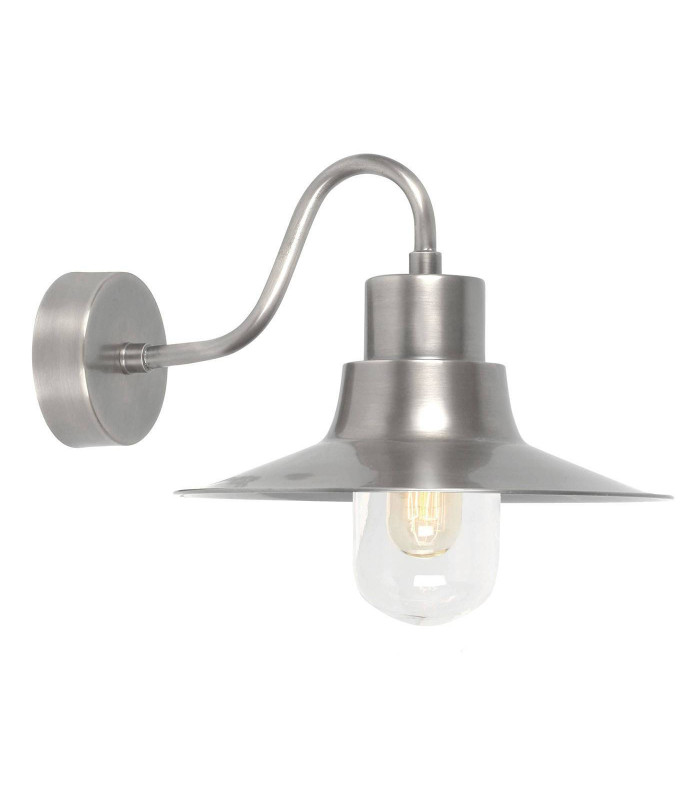 1 Light Outdoor Fisherman Dome Wall Light Antique Nickel IP44, E27