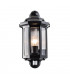 PIR Outdoor Wall Lantern Satin Black Paint, Clear Polycarbonate IP44, E27