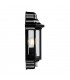 PIR Outdoor Wall Lantern Satin Black Paint, Clear Polycarbonate IP44, E27