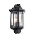 Outdoor Wall Lantern Satin Black Paint, Clear Polycarbonate IP44, E27