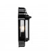 Outdoor Wall Lantern Satin Black Paint, Clear Polycarbonate IP44, E27