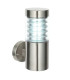 1 Light Outdoor Coastal Wall Light, Marine Grade Brushed Stainless Steel IP44, E27