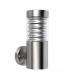 1 Light Outdoor Coastal Wall Light, Marine Grade Brushed Stainless Steel IP44, E27